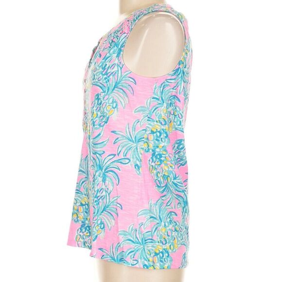 Lilly Pulitzer Essie Top Pineapple Sz M - Picture 4 of 5
